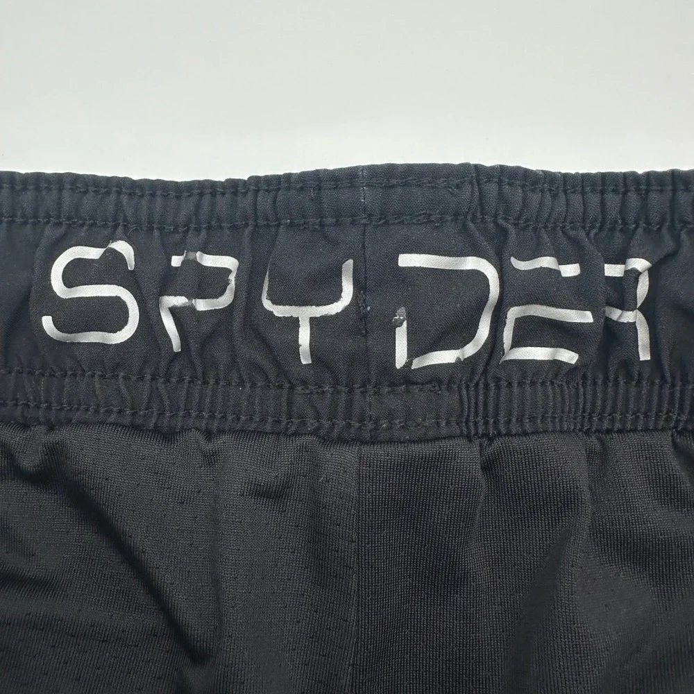 Spyder Swim Mens Small‎ S Black Grey Dot Camo Board Shorts Trunks Zipper Pocket